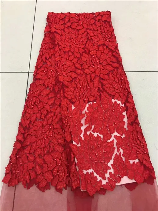 Цвет Вина высокое качество нигерийская Лазерная кружевная ткань для свадьбы 2018