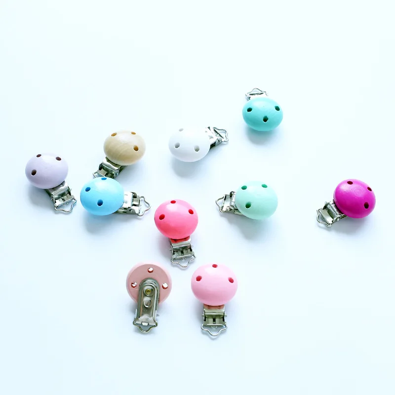 5 шт. деревянная цветная прищепка для соски Macaron color DIY инструмент бисера зажим