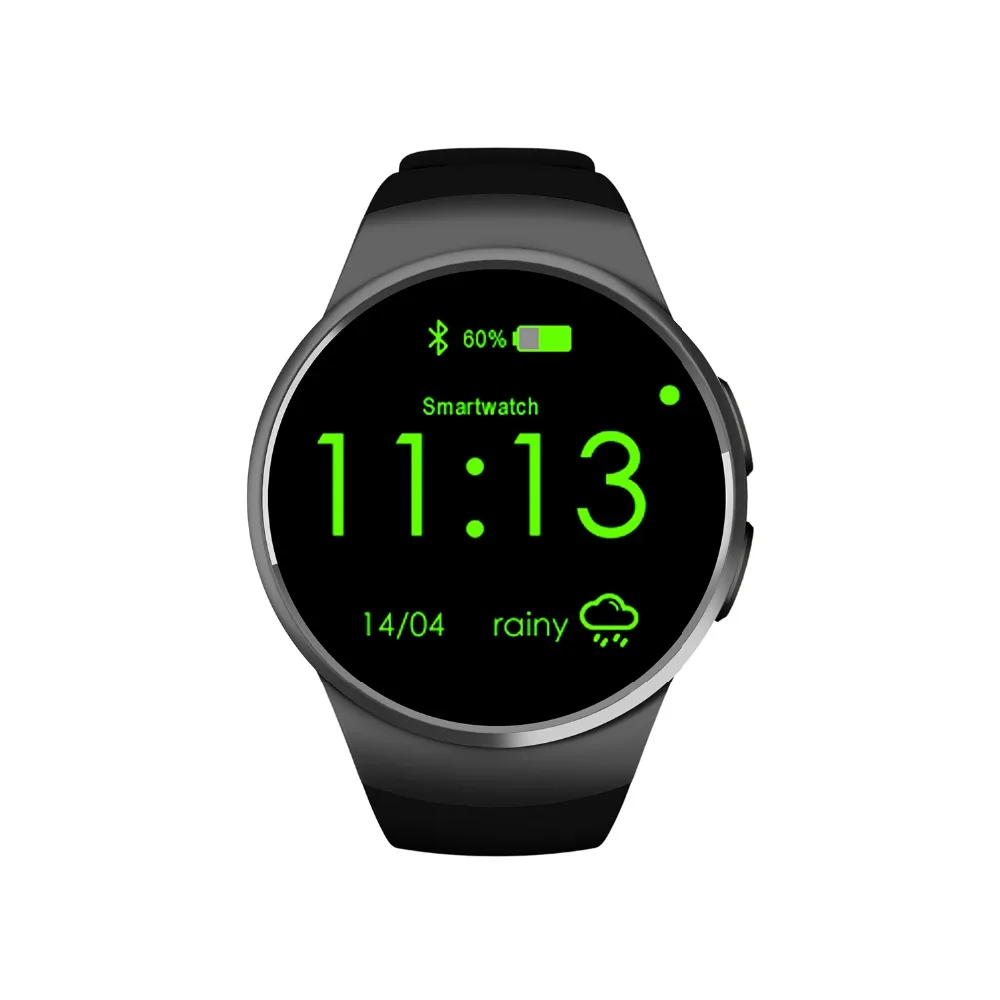 KW18 Smart Watch Round Screen Hiwego Brand Bluetooth 4.0 Anti-lost Alert Remote Camera Heart Rate Tracker Black/Silver/Golden |
