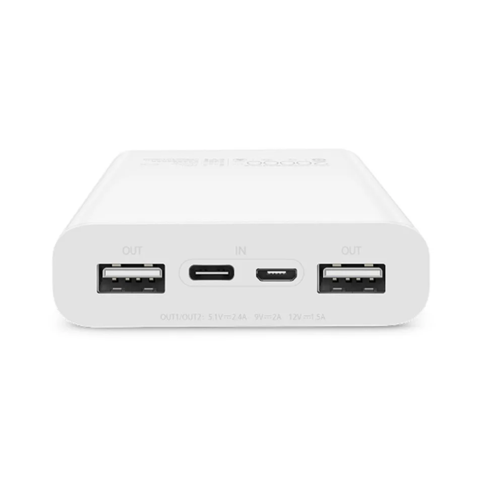 Внешний аккумулятор ZMI QC3.0 20000 мАч быстрая зарядка два USB и Type C зарядного