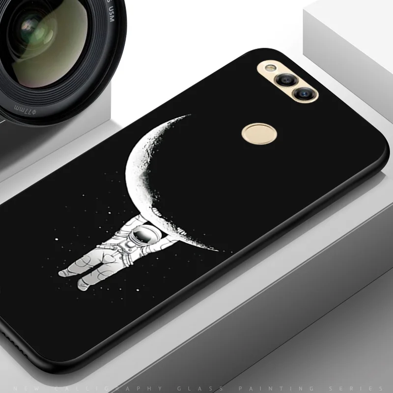 TPUBLK504 YOUVEI Case For Huawei Nova 2 Case Cover Soft TPU For Huawei Nova2/Nova3 Case For Huawei Nova 3 Phone Case Coque Funda Capa - Color: TPUBLK504