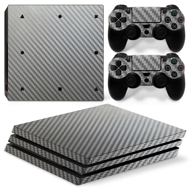 Silver Виниловая наклейка для PS4 pro для sony PS4 pro Playstation 4 консоль+ 2 контроллера наклейка Аксессуары для игр - Цвет: Silver
