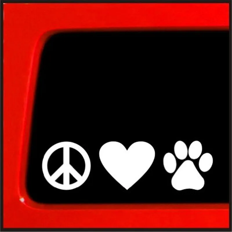 Peace Love рисунком собак из мультфильма Щенячий патруль Виниловая пленка для