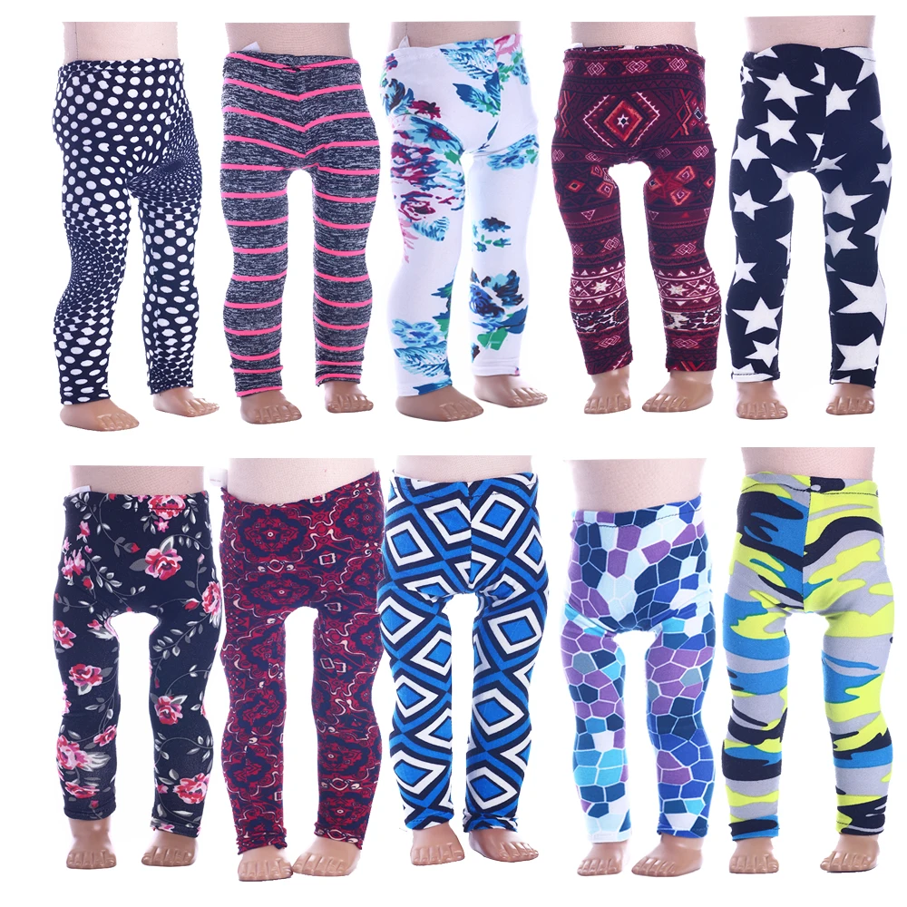 Красивые штаны и леггинсы Luckdoll, 18 дюймов, американская и 43 см, аксессуары для кукол, игрушки для девочек, подарок на день рождения