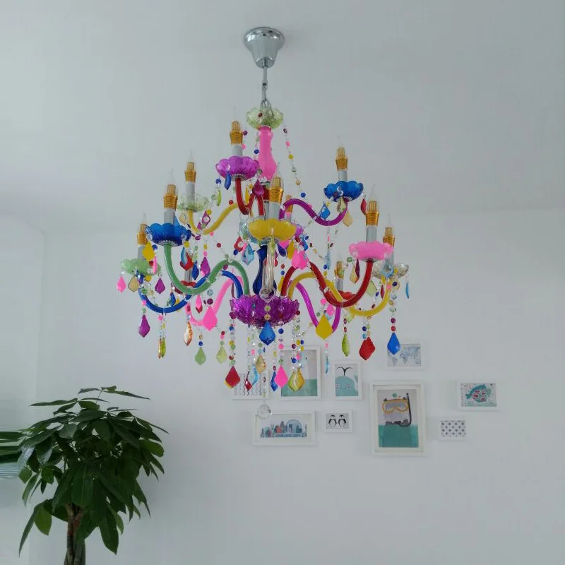 Цветной подвесной светильник Люстры Европейский Стиль бар КТВ Новый стиль