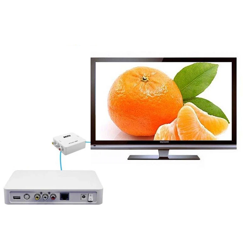 Конвертер Larryjoe HD RCA CVBS AV в VGA мини AV2VGA видео адаптер с 3 5 мм аудио ПК HDTV|Кабели VGA| |