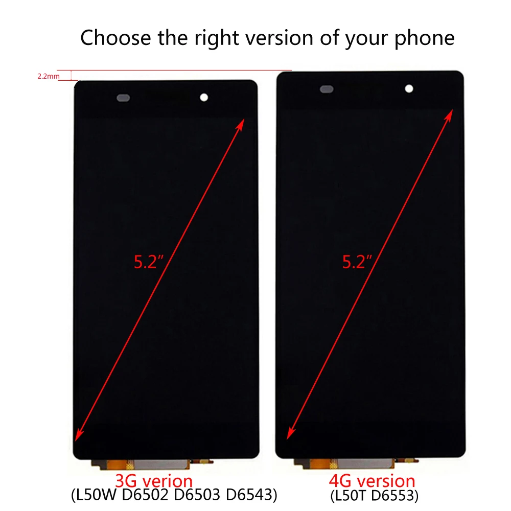 100% протестированный для SONY Xperia Z2 ЖК сенсорный экран с рамкой дисплей дигитайзер в