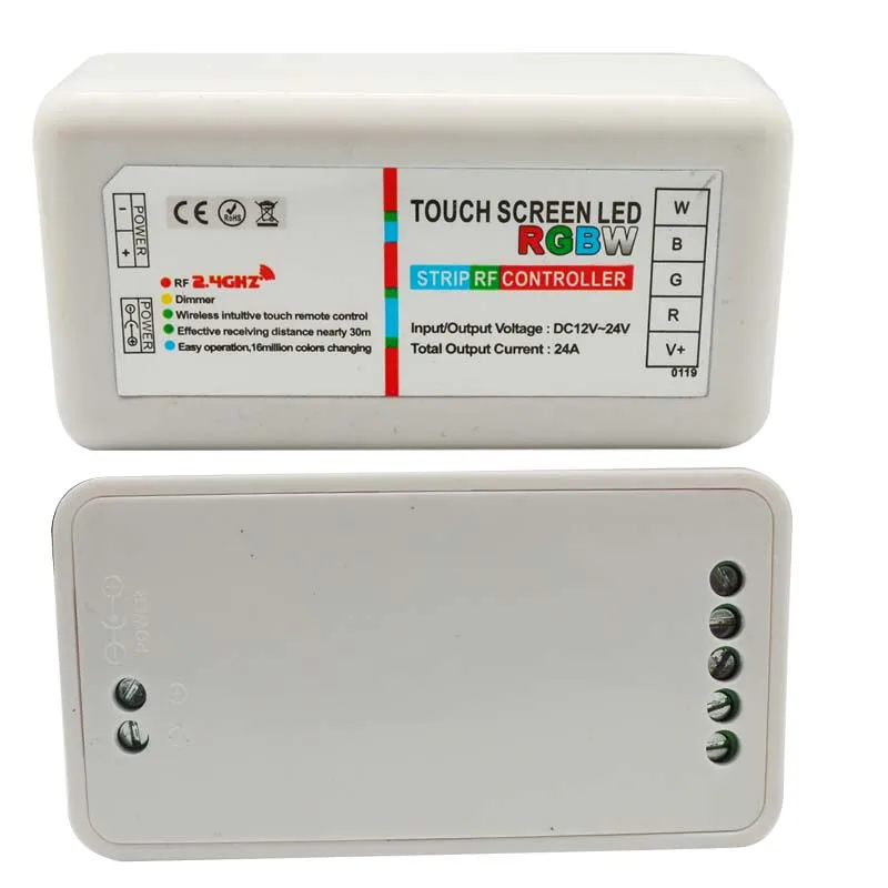 1 компл./лот DC12-24V 18A RGB/RGBW светодиодный Управление; 2,4G Сенсорный экран РЧ пульт дистанционного управления Управление для 5050/3528 RGB Светодиодные ленты/лампа/светильник