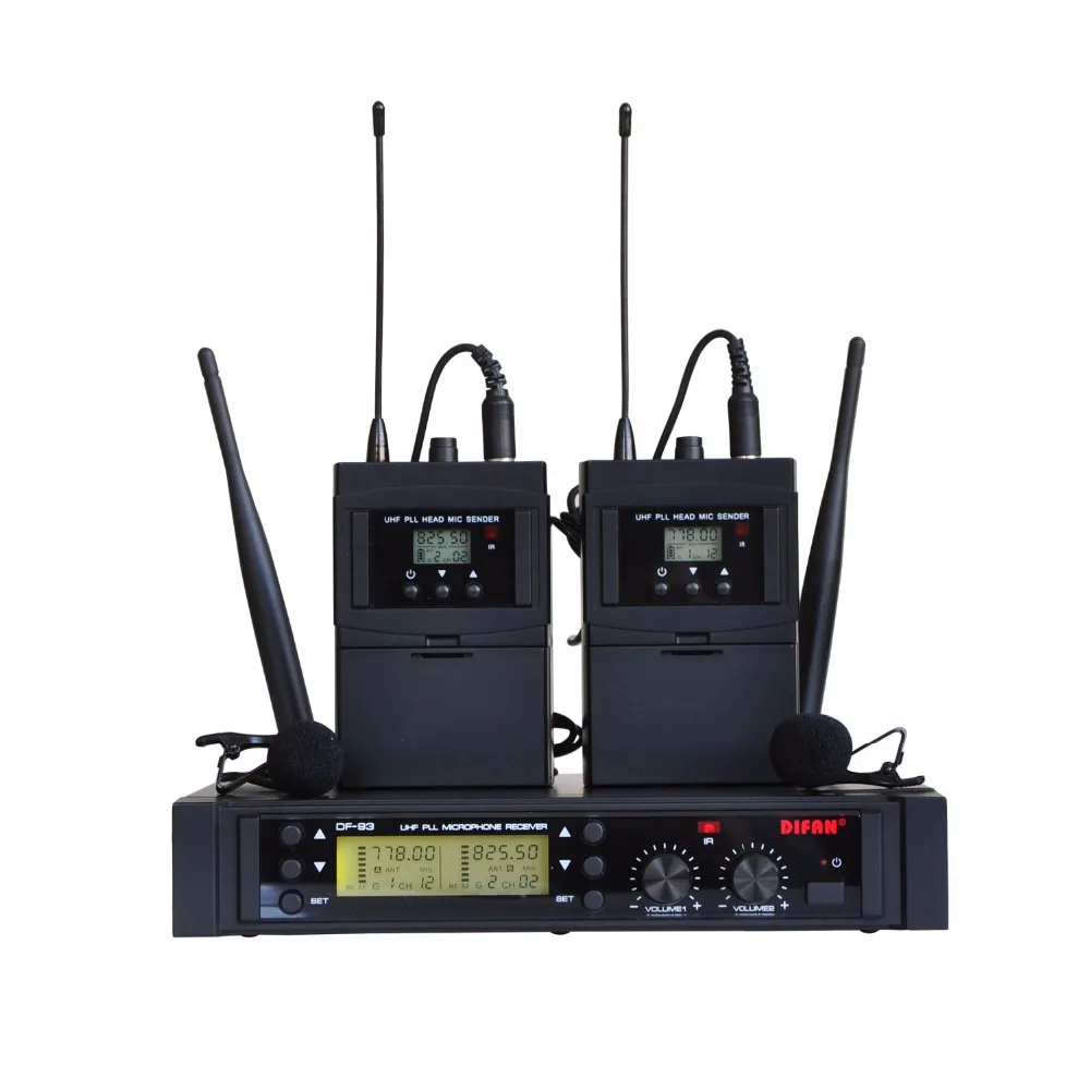 FREEBOSS DF-93H2 микрофон UHF Система двухканальный ИК Частота беспроводной Karoke KTV