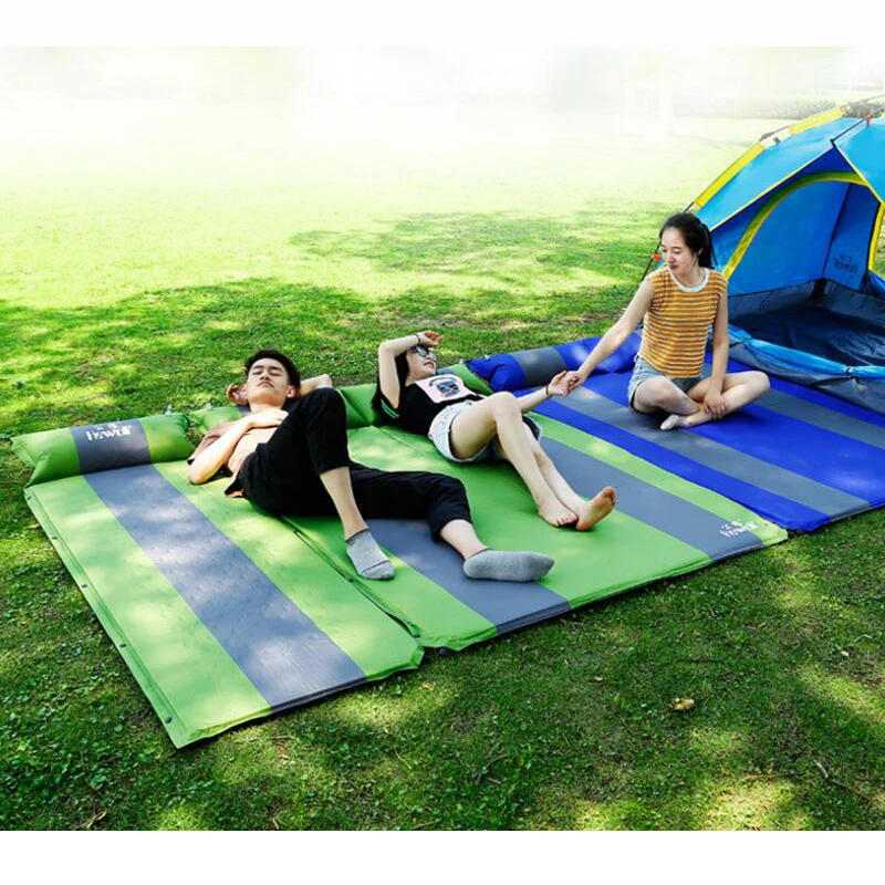 

HEWOLF Thick 3CM Self-Inflating Camping Airbed Sleeping Pad Outdoor Mat Splicing Moistureproof Automatic Inflatable Air Mattress