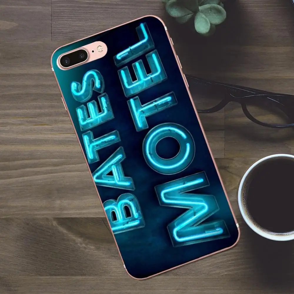 Bixedx ультра тонкий шаблон Bates Motel-неоновый знак для Apple iPhone 4 4S 5 5C SE 6 6S 7 8 Plus X Galaxy A3 A5 J1