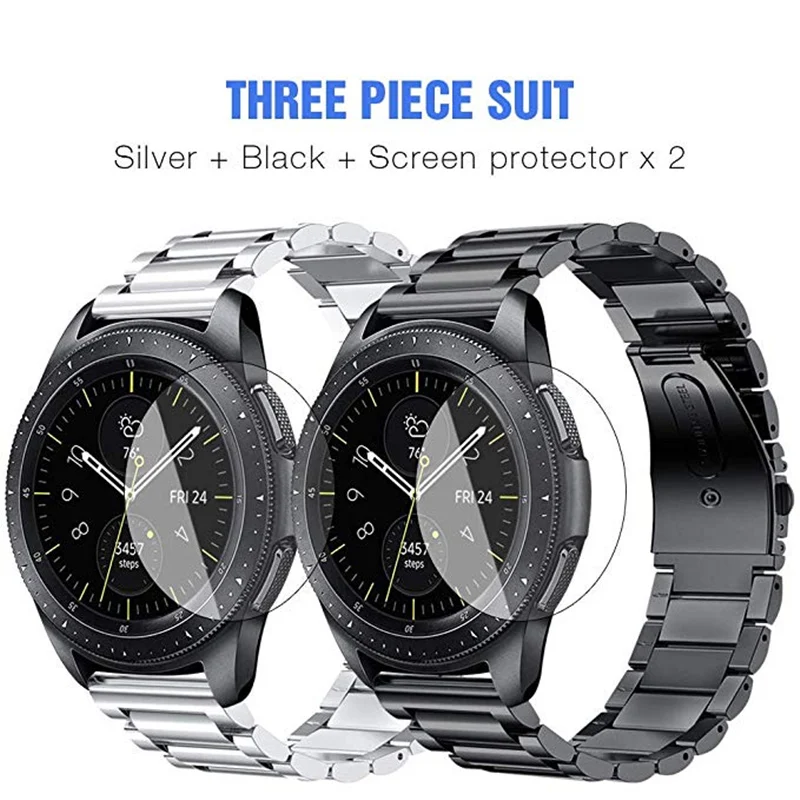 20 мм 22 мм ремешок из нержавеющей стали для samsung gear S3 Classic/Frontier Galaxy watch 46 мм ремешок для Galaxy Watch 42 gear S2 Classic