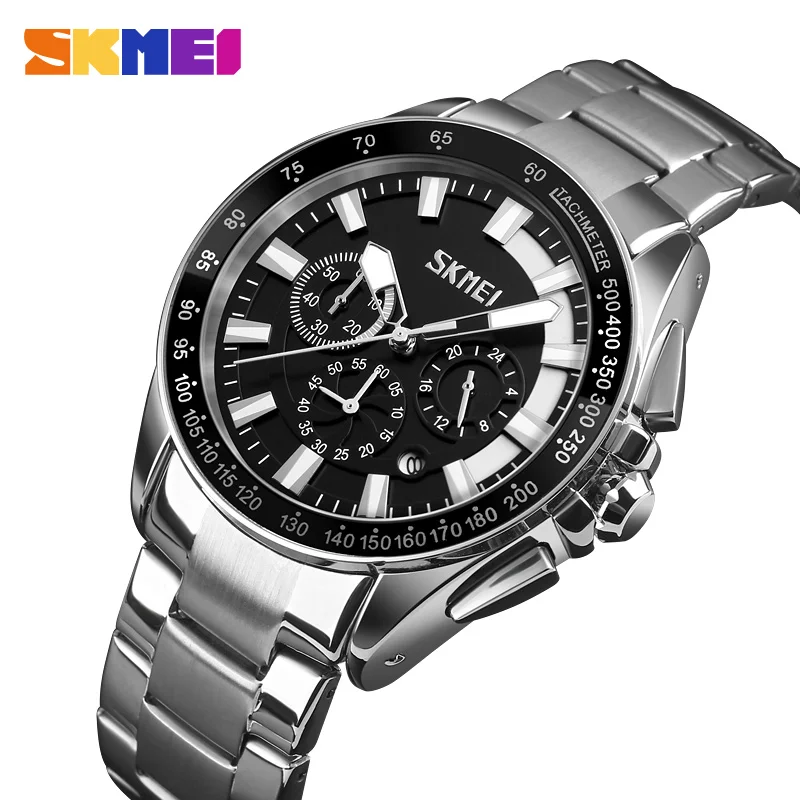 SKMEI Watch Men Fashion Sports Quartz Clock Mens Watches Top Brand Luxury Business Waterproof Watch Relogio Masculino 9167