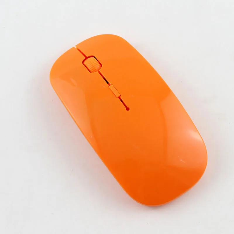 Многоцветная беспроводная мышь 2,4G 1000 dpi эргономичная игровая мышь для Macbook lenovo Asus Dell hp Windows MacOS ноутбук компьютер - Цвет: Orange