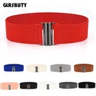 Ремень женский, широкий, эластичный, 2019, с металлической пряжкой