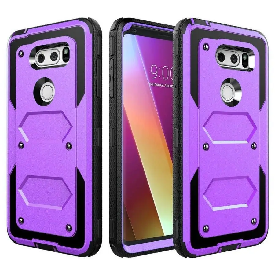 YUMQUA чехол для LG V35 чехол thinq Shock Adsording Гибридный Прочный противоударный защитный чехол для телефона LG V30/V35 - Цвет: Purple