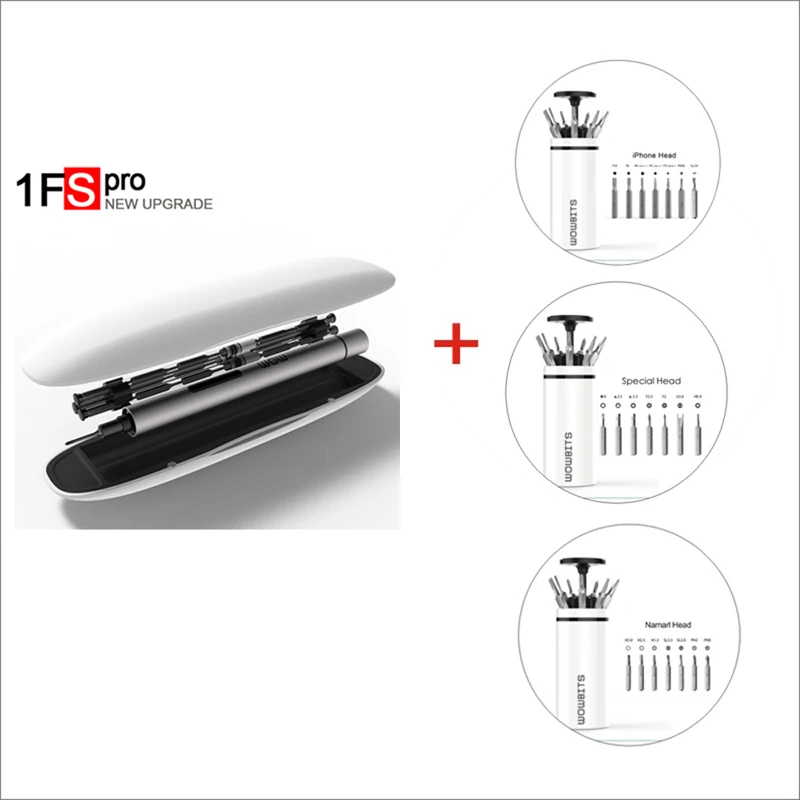 Wowstick 1P 1Fs Мини аккумуляторные батареи электрическая отвертка набор Карманный Набор Электрический прецизионный телефон электронные инструменты для ремонта - Цвет: 1FS  3 SET bit