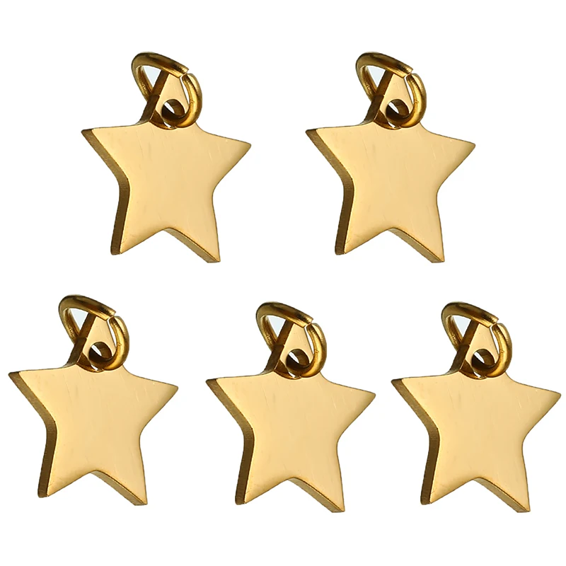5 шт./компл. Очаровательная подвеска в форме звезды с открытое соединительное