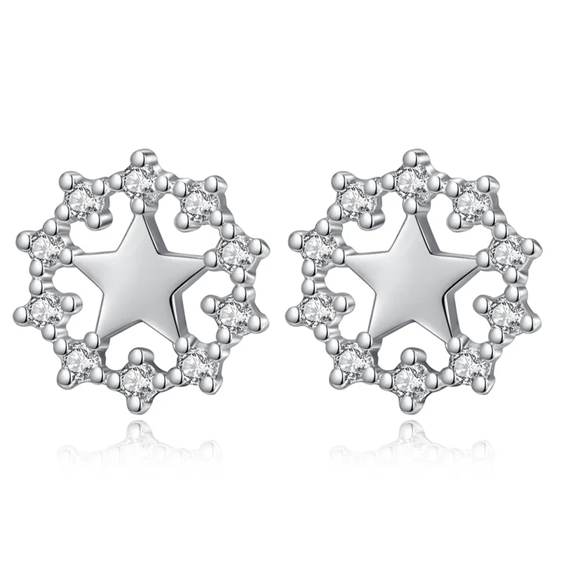 

Женские серьги из серебра 925 пробы, с фианитами
