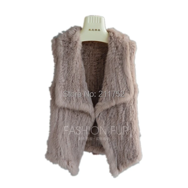 Новое поступление Экспортируемые натуральный мех кролика жилет водопад