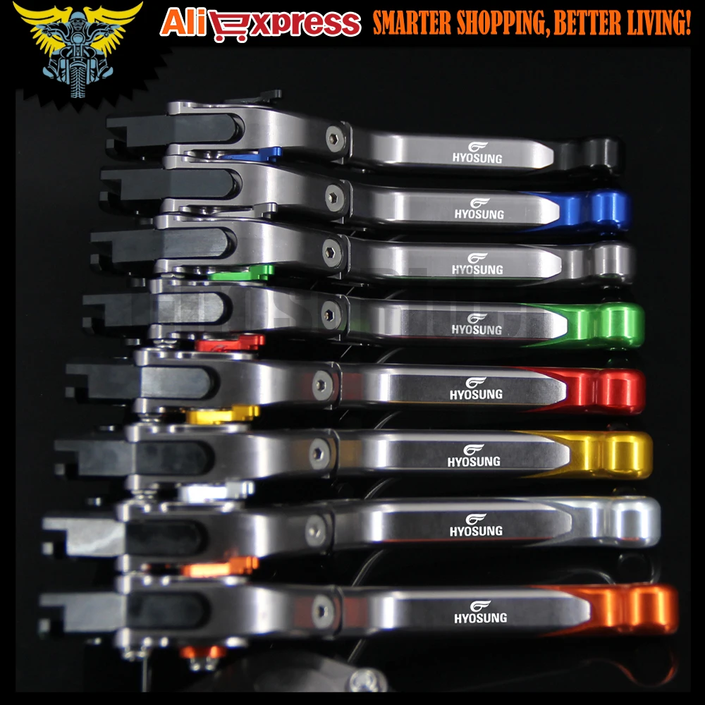 Лазерный Логотип (HYOSUNG) золотые + титановые CNC регулируемые складные рычаги