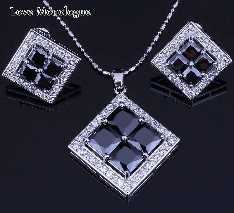 Любовный монолог очень стильные квадратные индивидуальные черные наборы