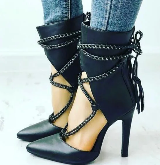 Женские туфли с острым носком Moraima черные вечерние туфли-лодочки на высоком