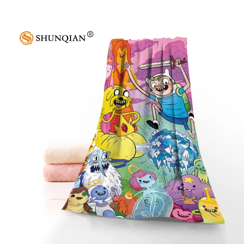 Современное полотенце для лица из микрофибры adventure time/банное размером 35x75 см 70x140 с