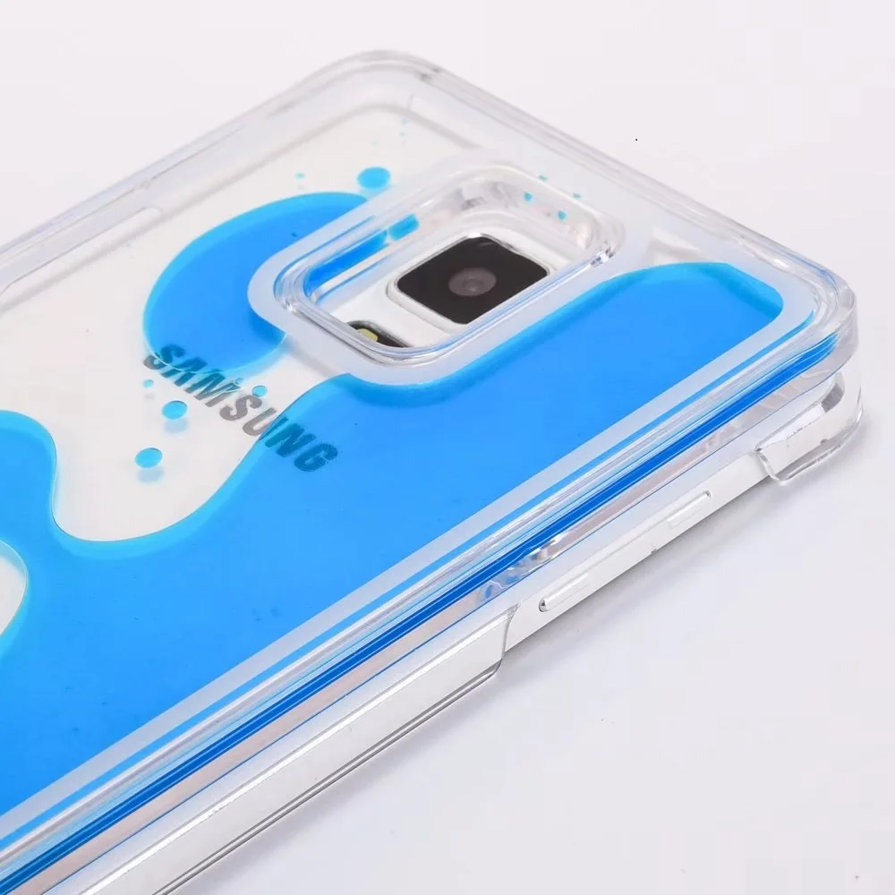 Vonada/милый чехол для samsung Galaxy Note 4, уникальный плавучий плавательный жидкий резиновый утиный синий водостойкий ПК Жесткий Чехол для телефона, чехол