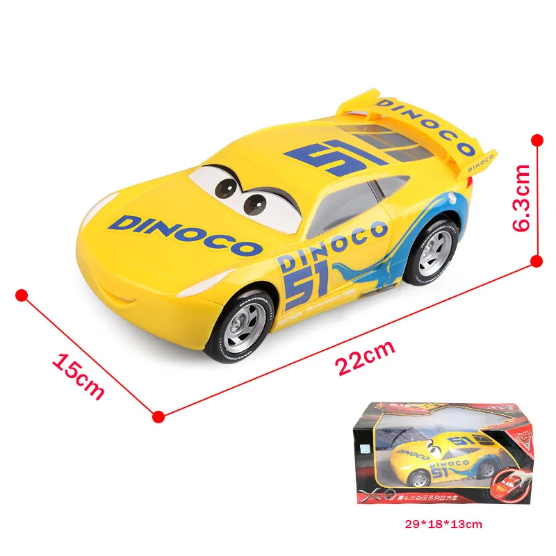 Middle Cruz With Box Disney Pixar Cars 3 22 см молния McQueen Джексон шторм Круз Рамирез откатная пластмассовая коллекционная машинка рождественские подарки для детей - Цвет: Middle Cruz With Box