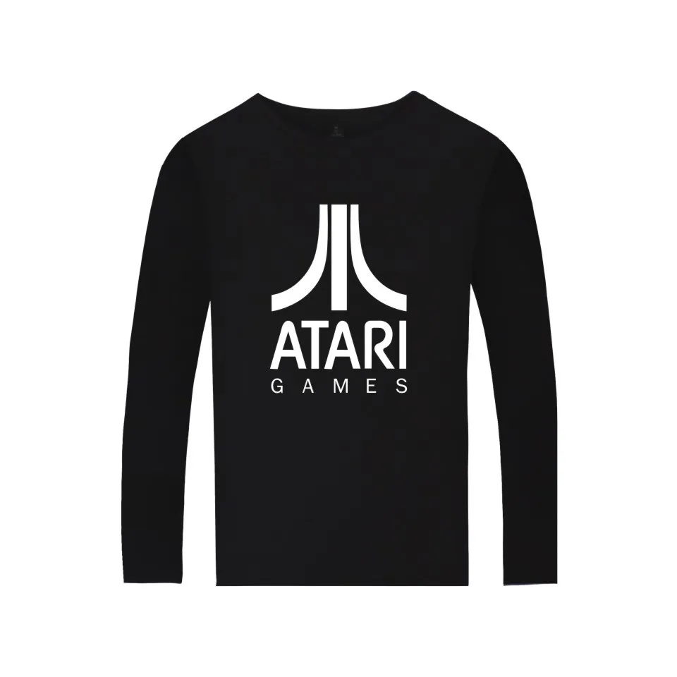 Мужская футболка с длинным рукавом принтом логотипа ATARI | одежда