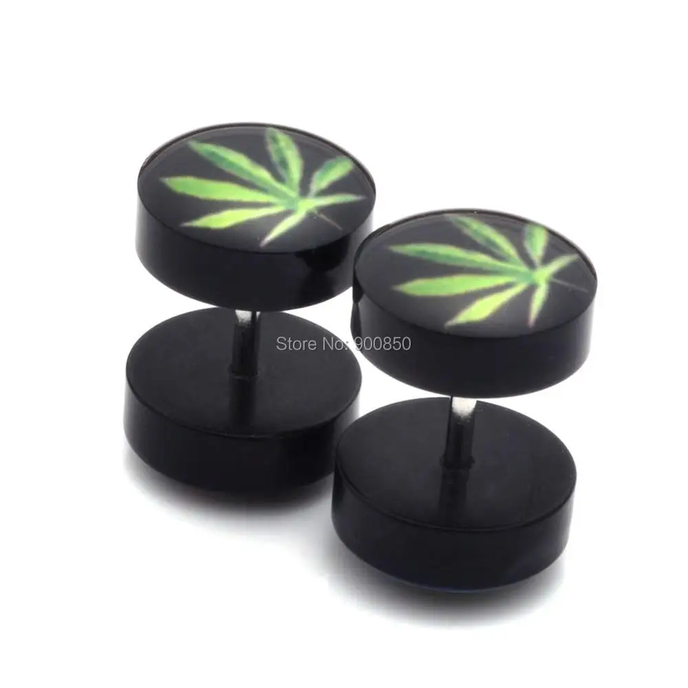 10 шт. плоские и круглые серьги-гвоздики в стиле панк-рок | Украшения аксессуары