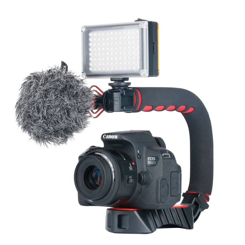 ULANZI U Grip Pro Handheld Video Rig Steadicam с тройным холодным башмаком рукоятка для устойчивости