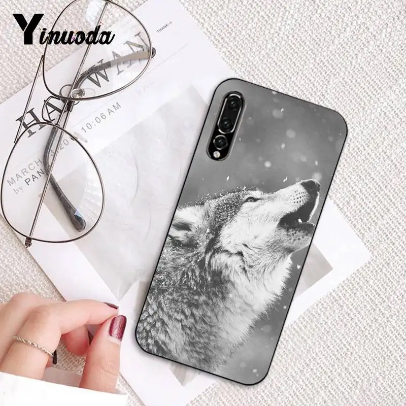 Yinuoda Русская версия Волк тигр Лев Леопард медведь чехол для телефона HuaweiP9 P10 Plus Mate9