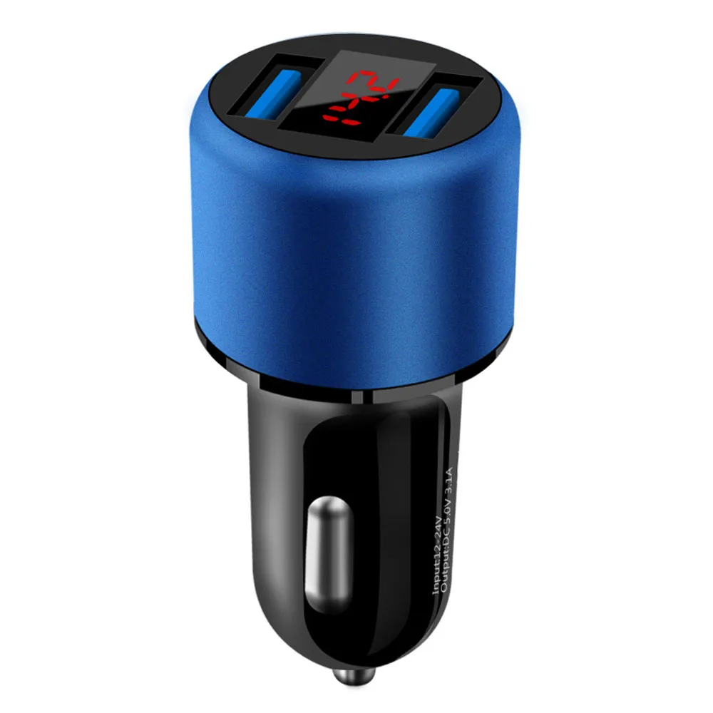 3.1A двойной зарядное устройство USB 2 порта ЖК-дисплей 12-24V Зажигалка на