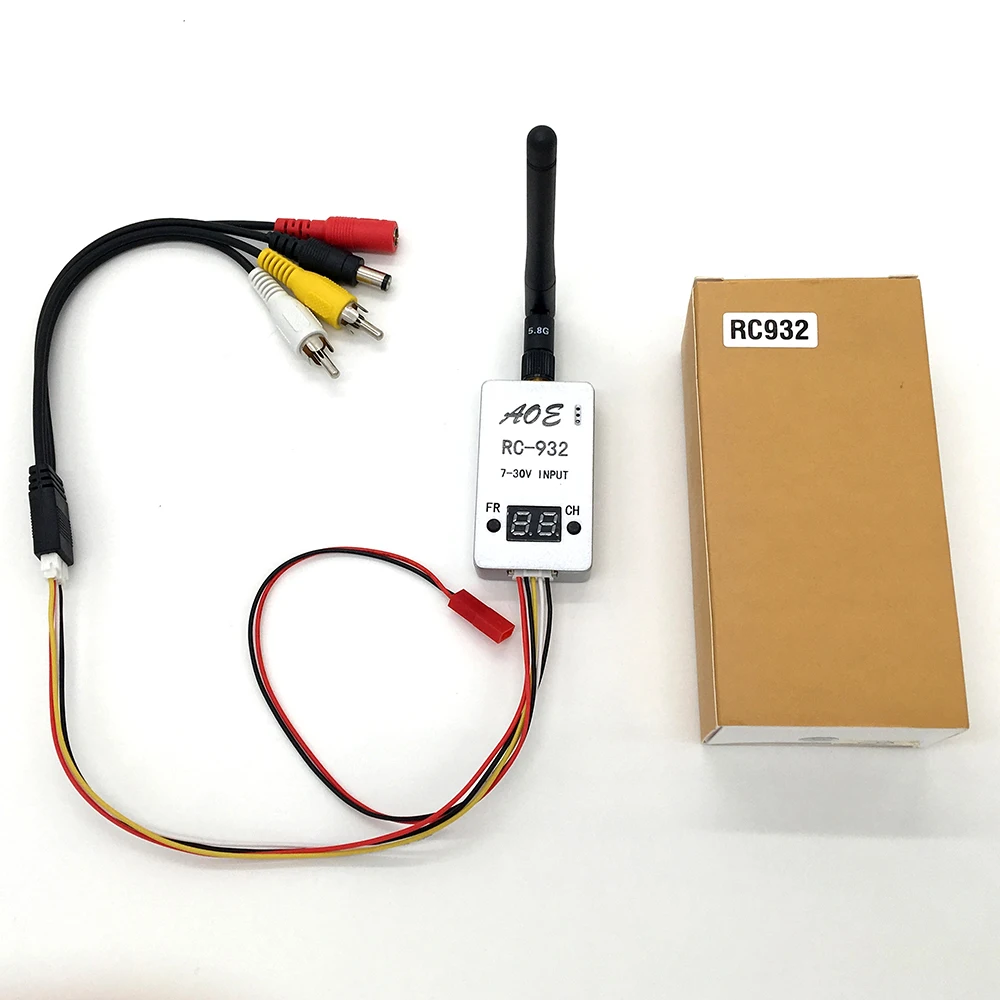 Новый 5 8G беспроводной 8 GHZ 32CH видео RX приемник 7 30 V DC вход для FPV Wifi аэрофотосъемка