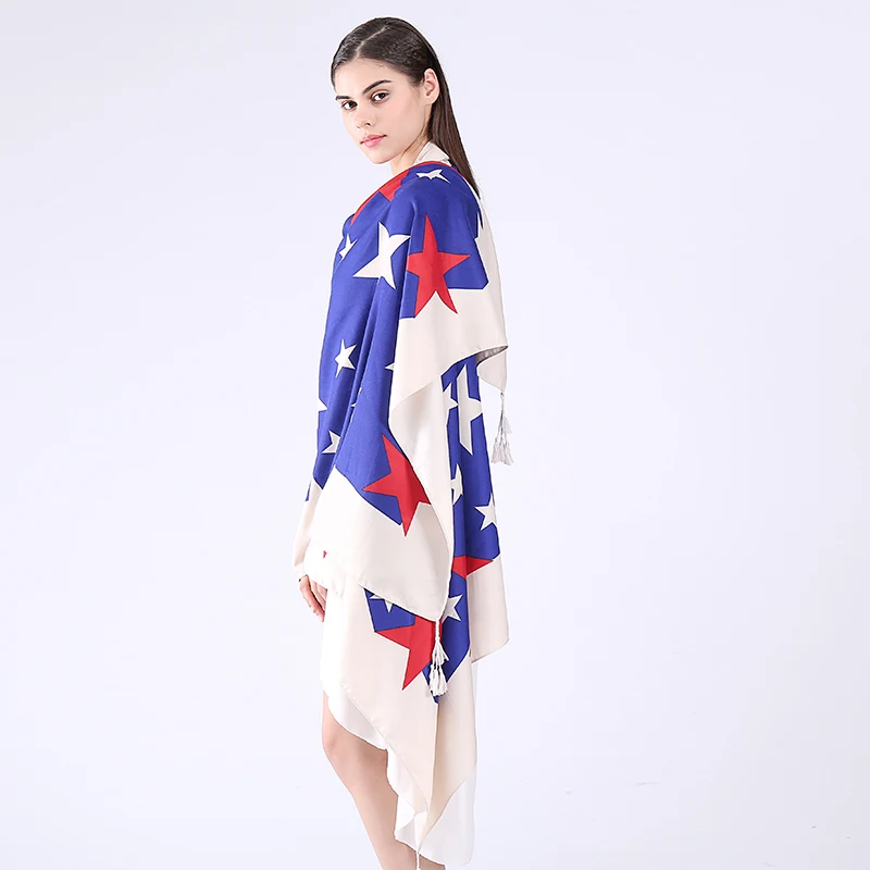 Женская длинная шаль из пашмины с рисунком звезд|shawls for women|pashmina shawlsfashion shawls |