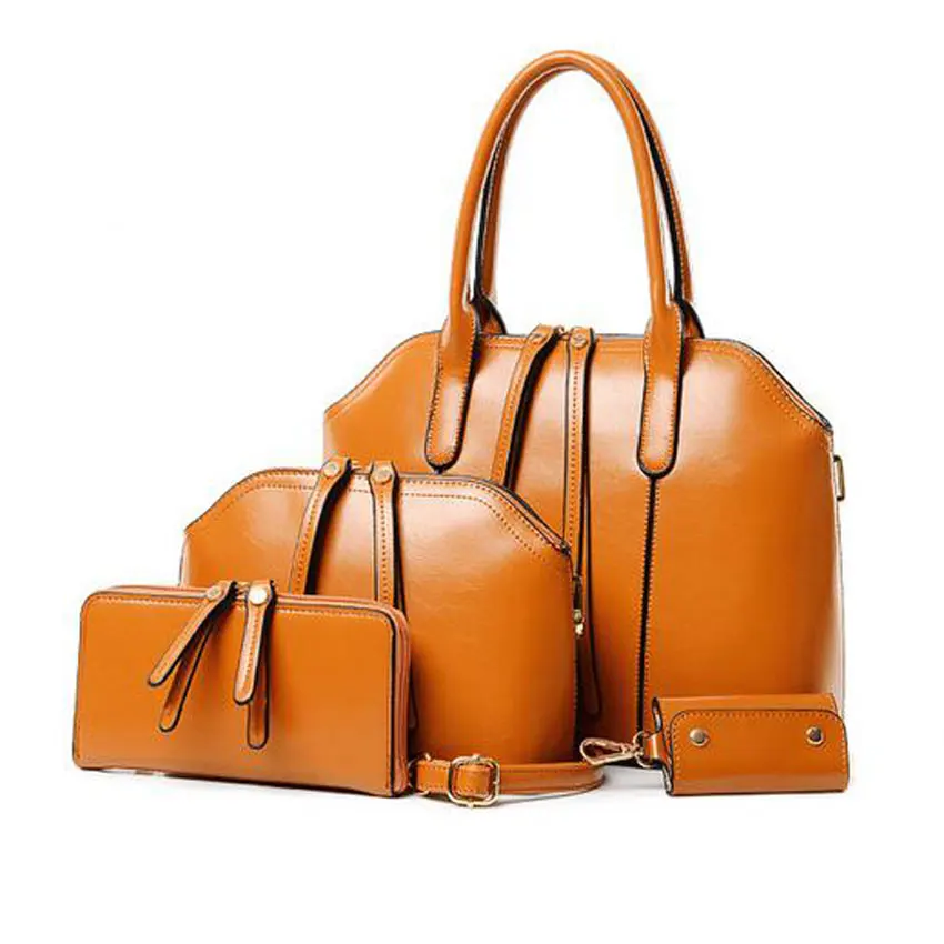 Женская сумка мессенджер из ПУ кожи 4 шт./компл.|leather messenger bag|bag ladiesbrand bag |