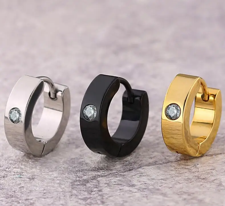 2 шт. серьги-гвоздики из нержавеющей стали с кристаллами | Украшения и аксессуары