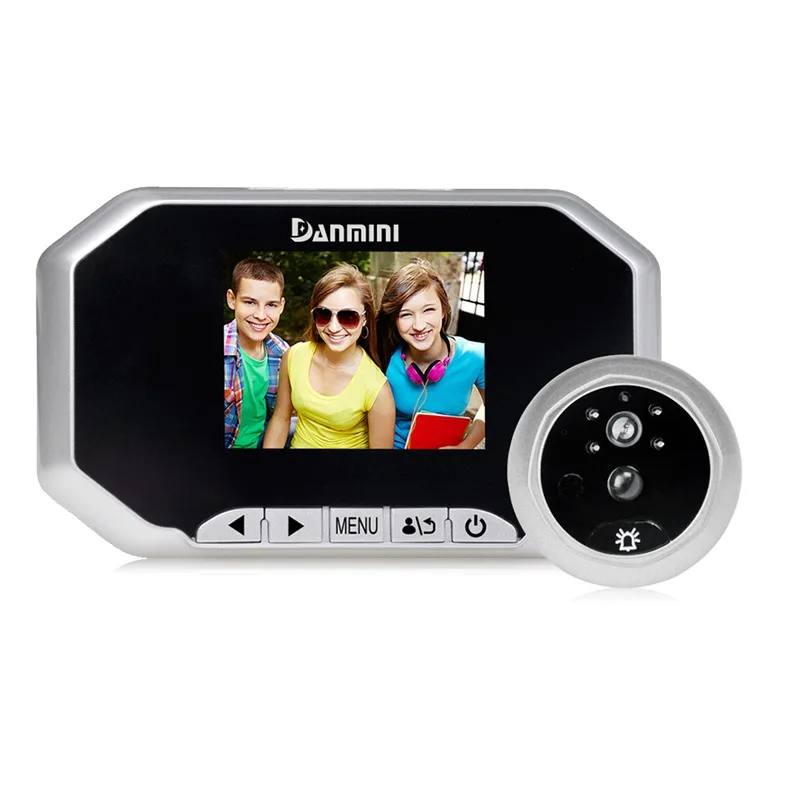 Silver Новинка DANMINI 3,0 дюймов цифровой дверной звонок ЖК глазок зритель камера зритель PIR детектор движения дверной глаз видео запись ночное Visio - Цвет: Silver