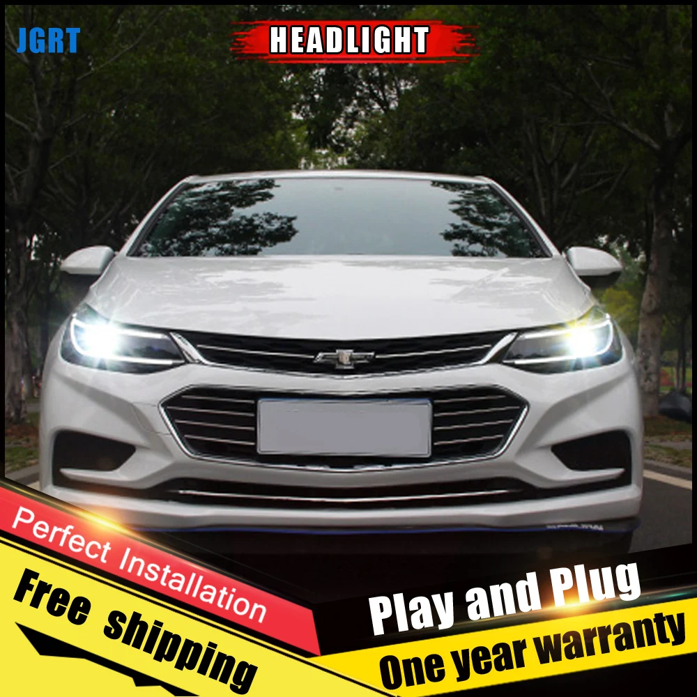 2 шт. автомобиль Стиль светодиодный фары для Chevrolet Cruze 2018 автобусная головная