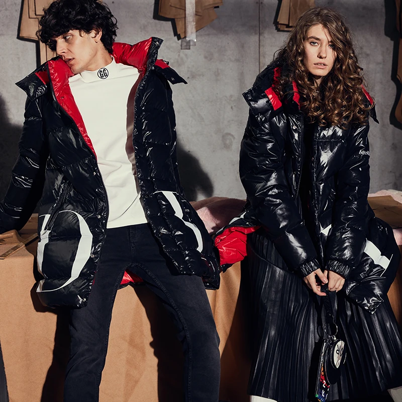 2018 New Winter Large Size Loose Warm Thicken Hooded Long Women Down Jacket Fashion Trendy Solid Couple Wear 90% Coat LF199 | Женская