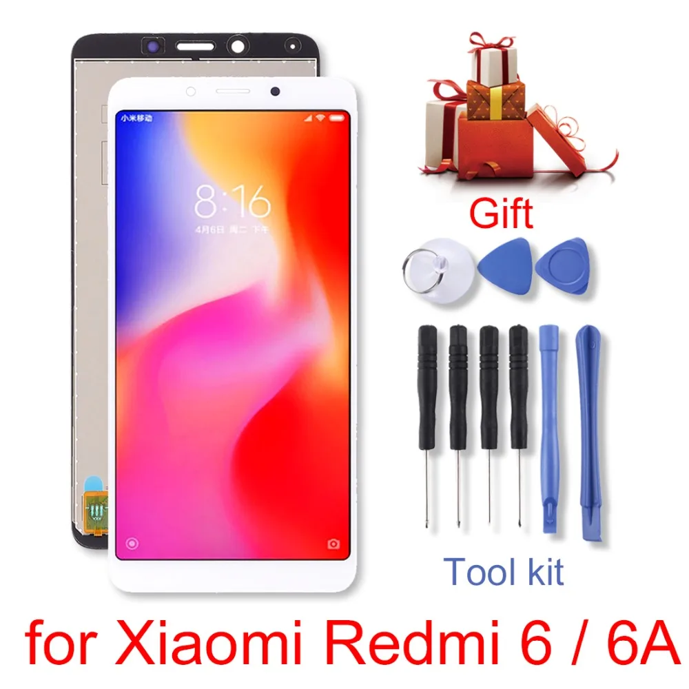 Новинка для Xiaomi mi Pad 3 \ Red mi 6 \ 6A \ 6X \ A2 \ mi x 2S \ 5 Plus mi 8 ЖК-дисплей Экран и полный комплект аналого-цифрового преобразователя для ремонта и сборки
