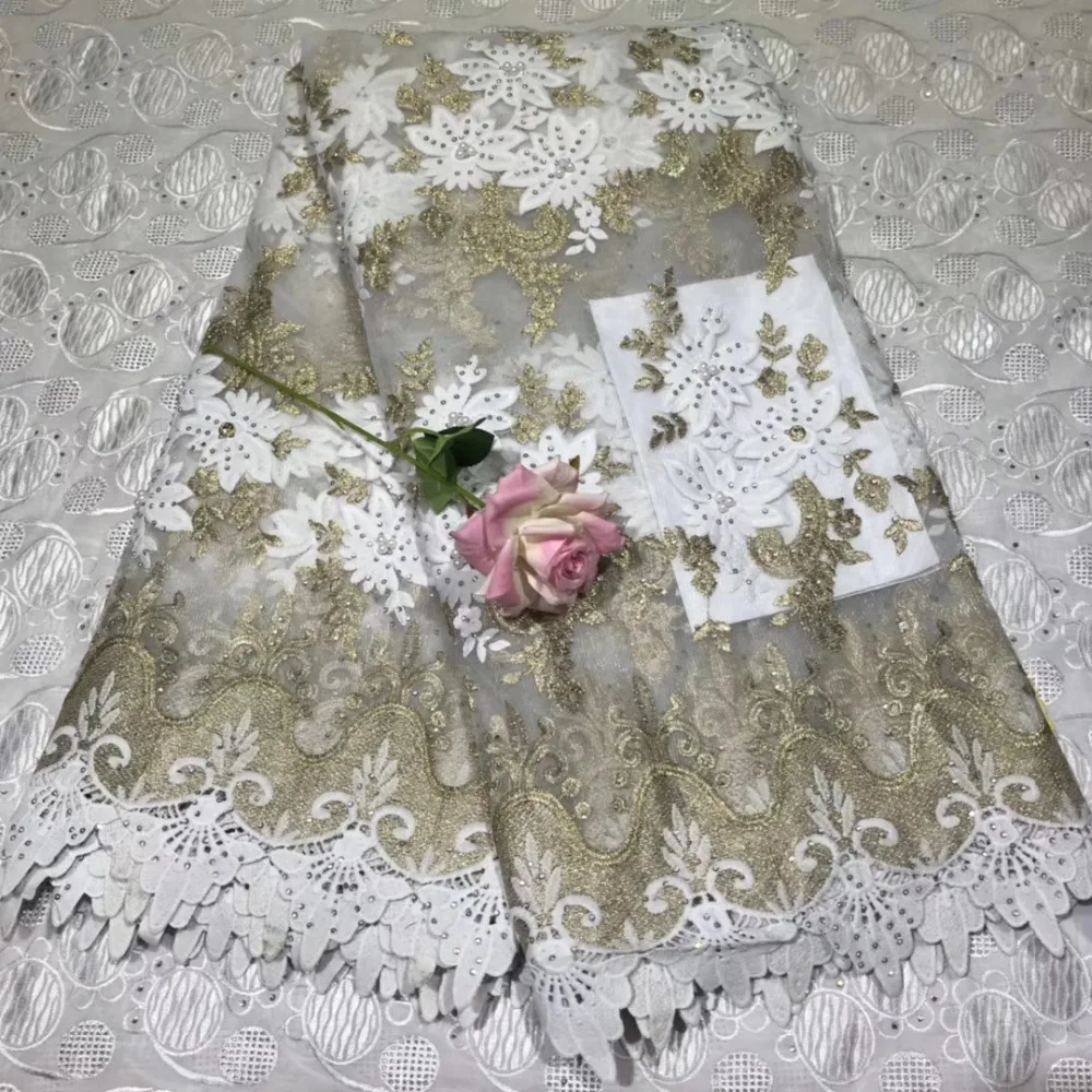 

African Lace 2019 French Nigerian Lace Fabric For Bridal High Quality Swiss Net Tulle Lace Fabric For Wedding Party NLYMA053