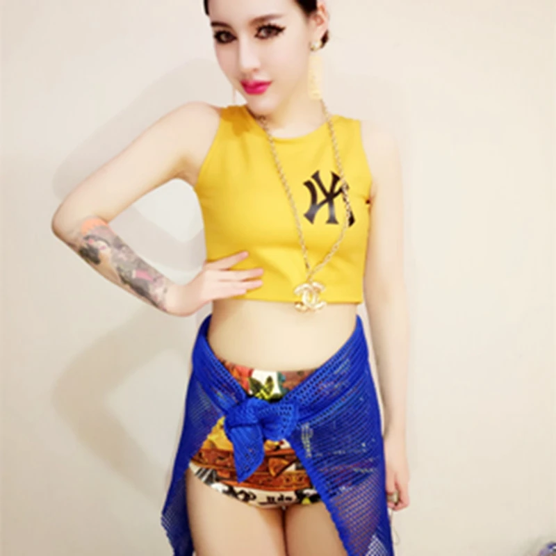 3 шт./компл. женский костюм для современных танцев ночного клуба бара диджея