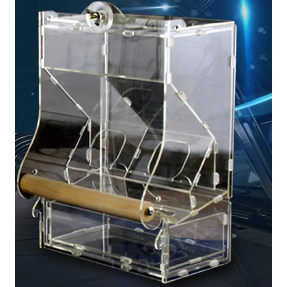 Новинка 2019 акриловый автоматический кормушка для попугаев птиц устройство