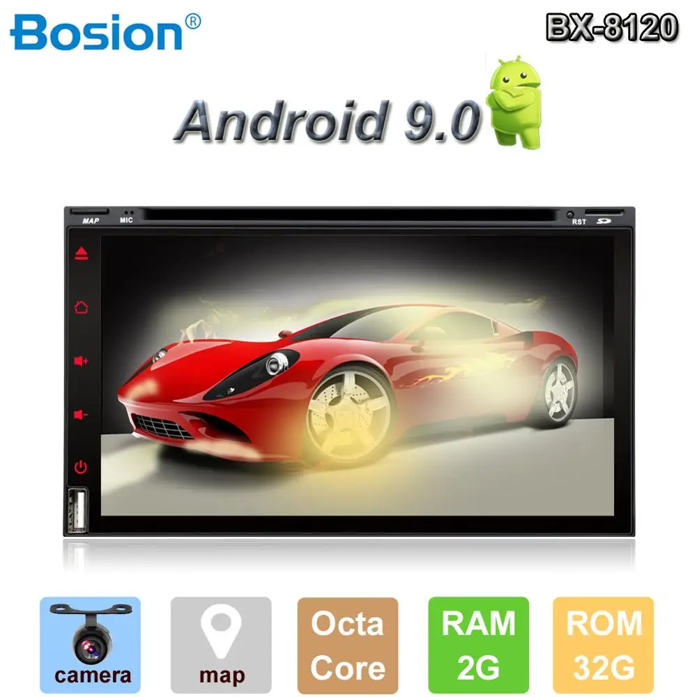Bosion 2 Din Android 9 0 автомобильный Радио dvd-плеер Стерео GPS навигация для Toyota Hilux Vios Old Camry