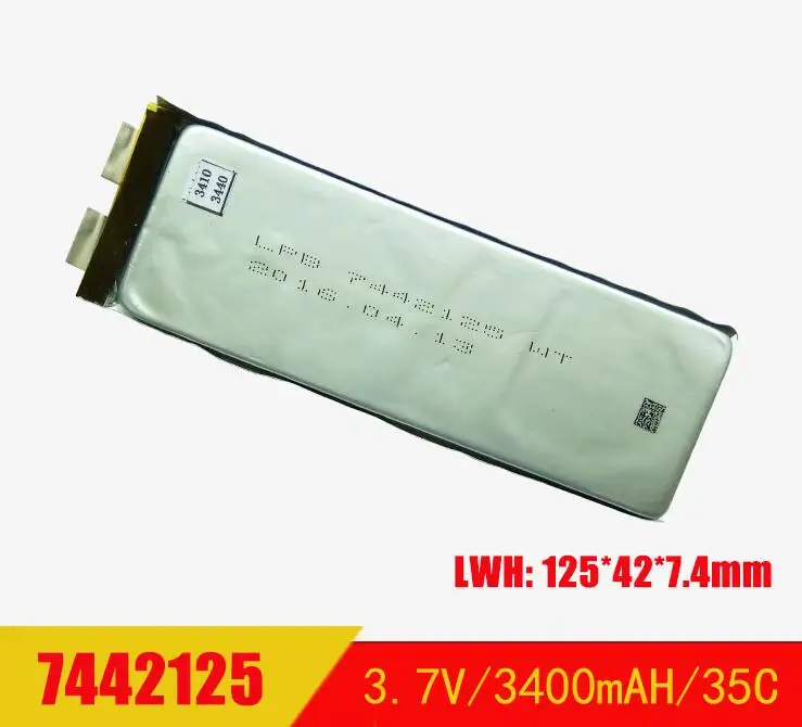 Высокочастотный 3 7v3400mah Core 7442125 для 35C аккумулятора автомобиля аварийного запуска