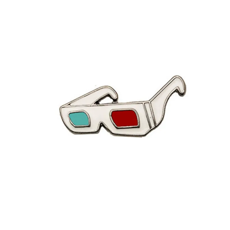 1 шт. металлическая брошь значок глаза солнцезащитные очки обувная булавка