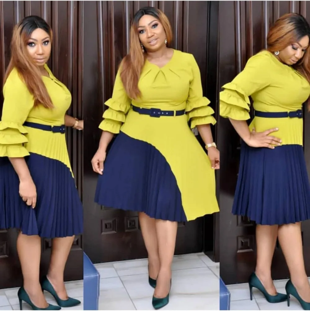 2019 для женщин летнее платье офисные женские туфли плиссированное с О образным